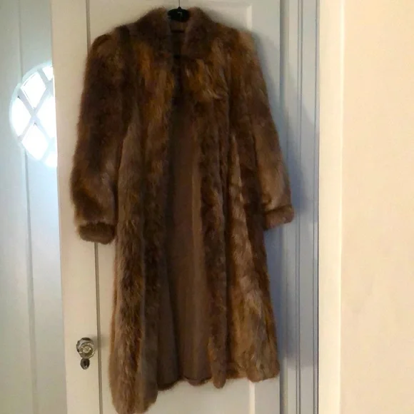 Vintage Full Fur Canadian Long Coat Montreal Medium Marcel Jodoin Mob Wife